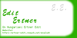 edit ertner business card